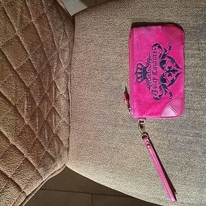 Vintage Juicy Couture Multicolor Velour Wristlet Wallet Bag Y2K